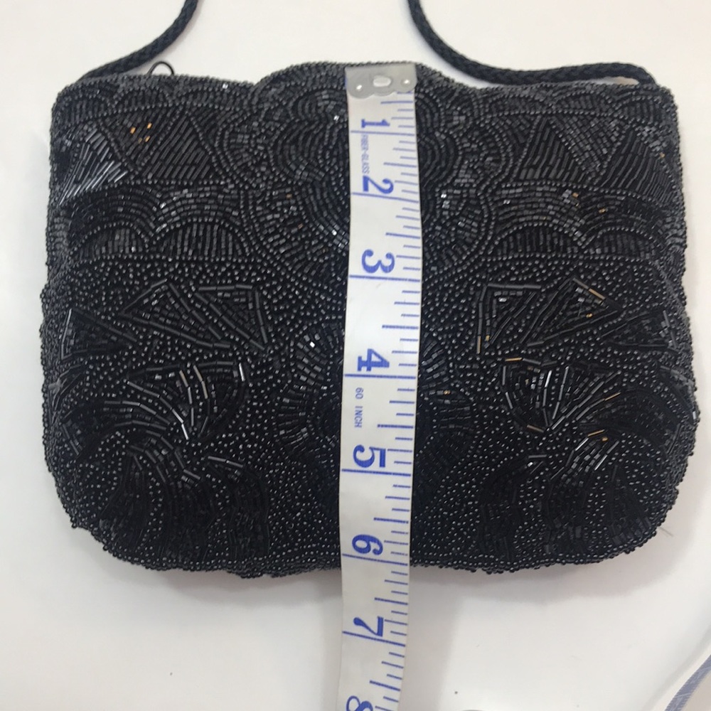 Vintage black beaded purse, EVC - Picture 6 of 6